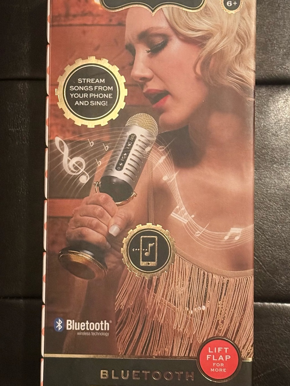 FAO Schwarz Gold and Silver Retro Bluetooth Microphone Toy